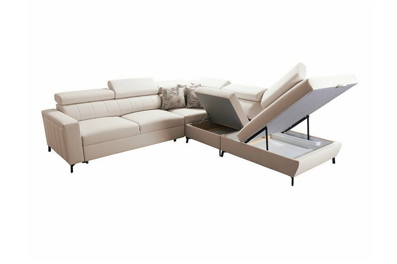 Galbally 4-sits Hörnbäddsoffa Light brown - Huonekalut - Sohva - Vuodesohva