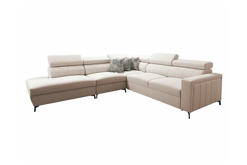 Galbally 4-sits Hörnbäddsoffa NO_BRAND beige - Huonekalut - Sohva - Vuodesohva