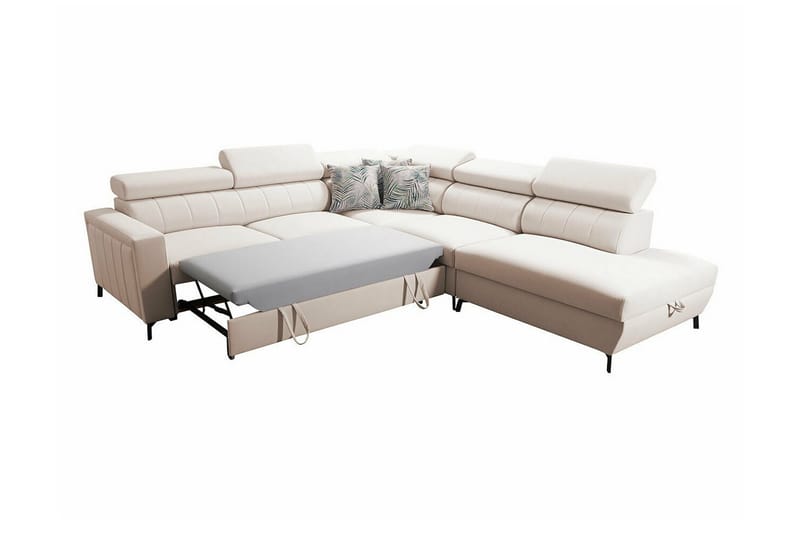 Galbally 4-sits Hörnbäddsoffa NO_BRAND beige - Huonekalut - Sohva - Vuodesohva