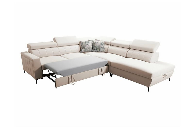 Galbally 4-sits Hörnbäddsoffa NO_BRAND beige - Huonekalut - Sohva - Vuodesohva