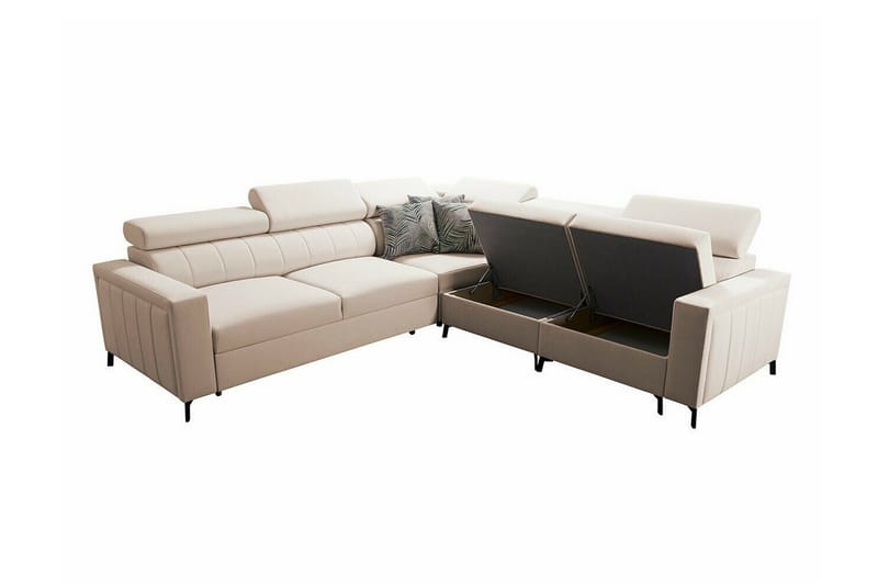 Galbally 4-sits Hörnbäddsoffa NO_BRAND Black - Huonekalut - Sohva - Vuodesohva