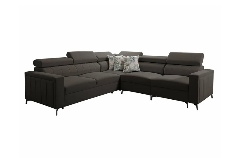 Galbally 4-sits Hörnbäddsoffa NO_BRAND Dark brown - Huonekalut - Sohva - Vuodesohva