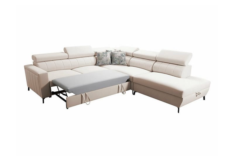 Galbally 4-sits Hörnbäddsoffa NO_BRAND Grey - Huonekalut - Sohva - Vuodesohva