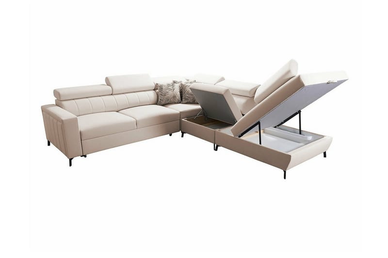 Galbally 4-sits Hörnbäddsoffa NO_BRAND Pink - Huonekalut - Sohva - Vuodesohva