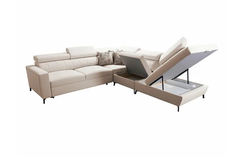 Galbally 4-sits Hörnbäddsoffa Pink - Huonekalut - Sohva - Vuodesohva