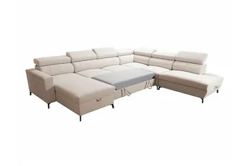Galbally 5-sits Hörnbäddsoffa beige - Huonekalut - Sohva - Vuodesohva