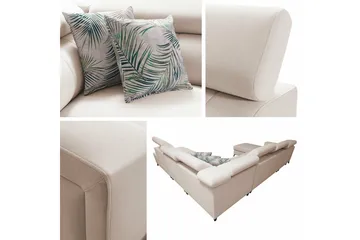 Galbally 5-sits Hörnbäddsoffa beige - Huonekalut - Sohva - Vuodesohva
