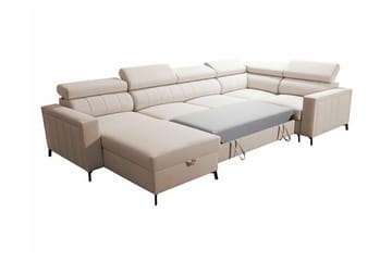 Galbally 5-sits Hörnbäddsoffa beige - Huonekalut - Sohva - Vuodesohva