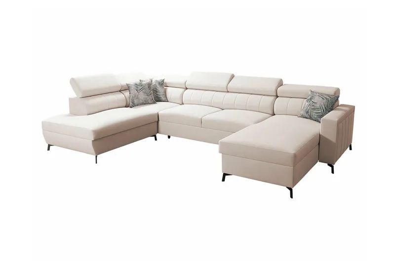 Galbally 5-sits Hörnbäddsoffa Beige, undefined