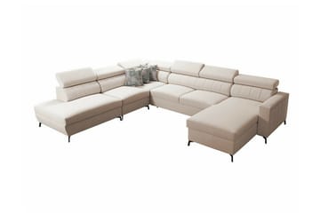 Galbally 5-sits Hörnbäddsoffa beige - Huonekalut - Sohva - Vuodesohva