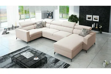Galbally 5-sits Hörnbäddsoffa beige - Huonekalut - Sohva - Vuodesohva