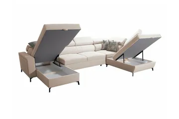 Galbally 5-sits Hörnbäddsoffa Dark blue - Huonekalut - Sohva - Vuodesohva