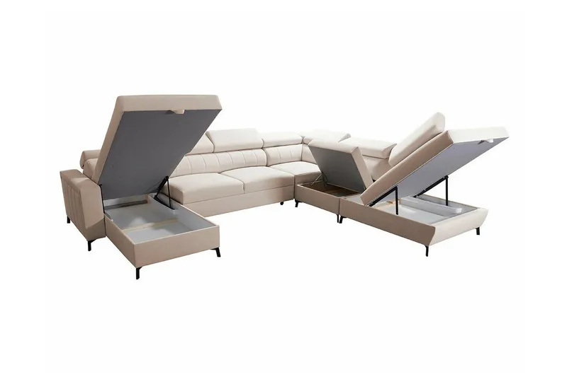 Galbally 5-sits Hörnbäddsoffa Dark blue - Huonekalut - Sohva - Vuodesohva