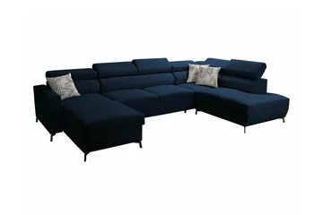 Galbally 5-sits Hörnbäddsoffa Dark blue - Huonekalut - Sohva - Vuodesohva