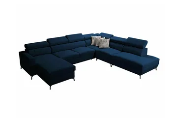 Galbally 5-sits Hörnbäddsoffa Dark blue - Huonekalut - Sohva - Vuodesohva