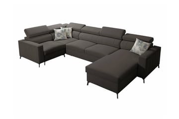Galbally 5-sits Hörnbäddsoffa Dark brown - Huonekalut - Sohva - Vuodesohva