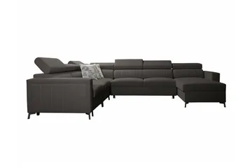 Galbally 5-sits Hörnbäddsoffa Dark brown - Huonekalut - Sohva - Vuodesohva