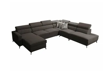 Galbally 5-sits Hörnbäddsoffa Dark brown - Huonekalut - Sohva - Vuodesohva