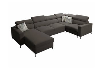 Galbally 5-sits Hörnbäddsoffa Dark brown - Huonekalut - Sohva - Vuodesohva