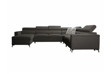 Galbally 5-sits Hörnbäddsoffa Dark brown - Huonekalut - Sohva - Vuodesohva