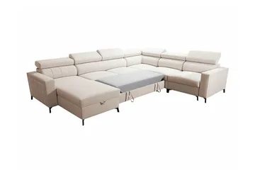 Galbally 5-sits Hörnbäddsoffa Dark brown - Huonekalut - Sohva - Vuodesohva