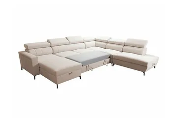 Galbally 5-sits Hörnbäddsoffa Dark brown - Huonekalut - Sohva - Vuodesohva