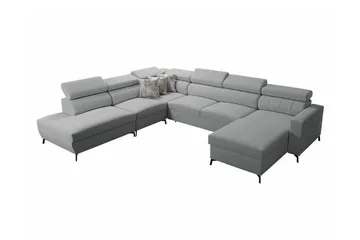 Galbally 5-sits Hörnbäddsoffa Light grey - Huonekalut - Sohva - Vuodesohva