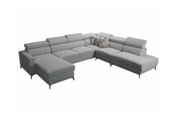 Galbally 5-sits Hörnbäddsoffa Light grey/Dark grey - Huonekalut - Sohva - Vuodesohva