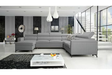 Galbally 5-sits Hörnbäddsoffa Light grey/Dark grey - Huonekalut - Sohva - Vuodesohva