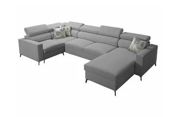 Galbally 5-sits Hörnbäddsoffa Light grey/Dark grey - Huonekalut - Sohva - Vuodesohva