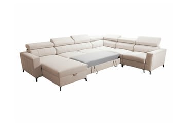Galbally 5-sits Hörnbäddsoffa Ljusgrå - Huonekalut - Sohva - Vuodesohva