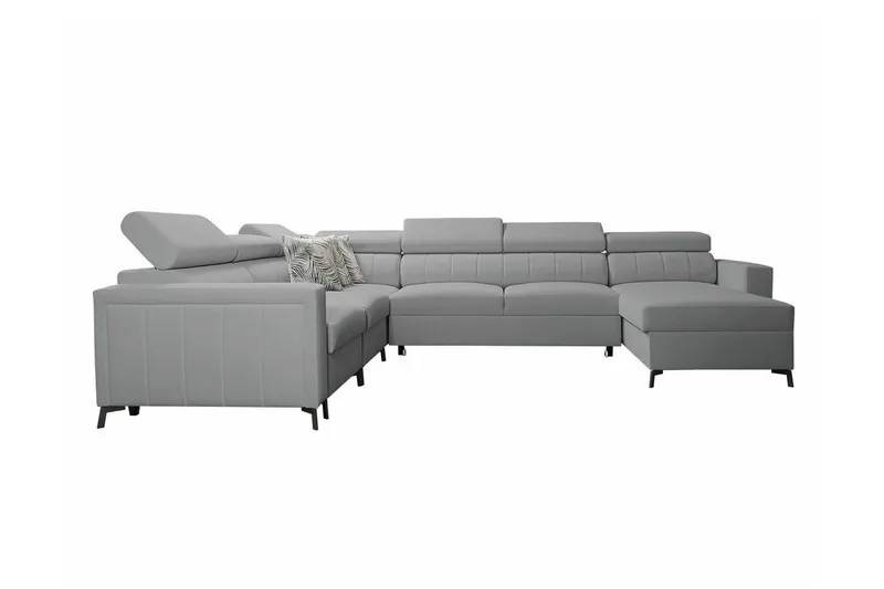 Galbally 5-sits Hörnbäddsoffa Ljusgrå - Huonekalut - Sohva - Vuodesohva