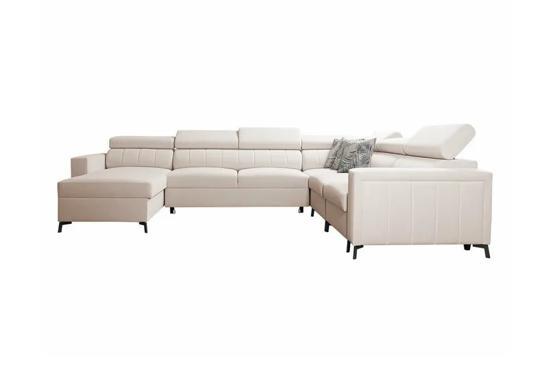 Galbally 5-sits Hörnbäddsoffa NO_BRAND beige - Huonekalut - Sohva - Vuodesohva
