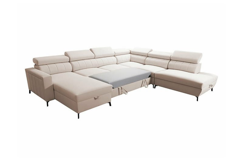 Galbally 5-sits Hörnbäddsoffa NO_BRAND Dark blue - Huonekalut - Sohva - Vuodesohva