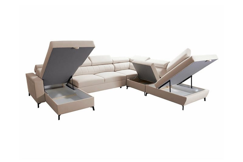 Galbally 5-sits Hörnbäddsoffa NO_BRAND Dark blue - Huonekalut - Sohva - Vuodesohva