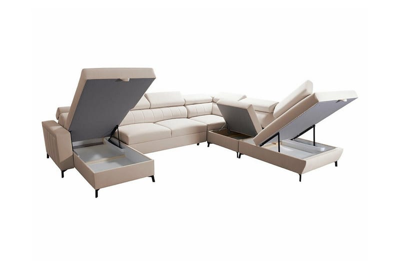 Galbally 5-sits Hörnbäddsoffa NO_BRAND Dark blue - Huonekalut - Sohva - Vuodesohva