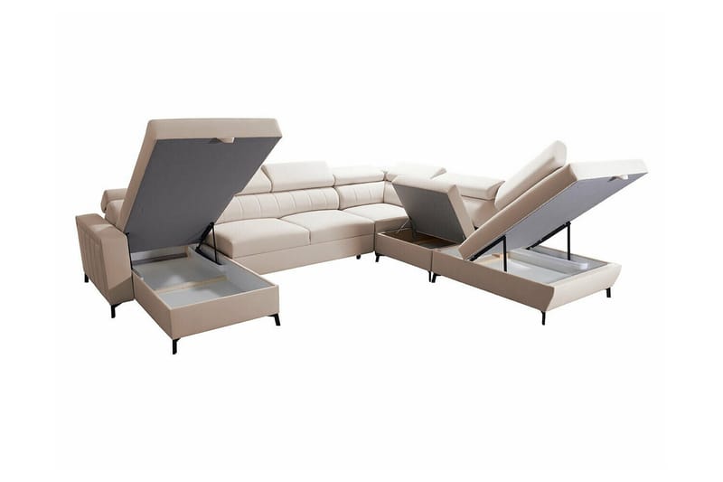 Galbally 5-sits Hörnbäddsoffa NO_BRAND Dark brown - Huonekalut - Sohva - Vuodesohva