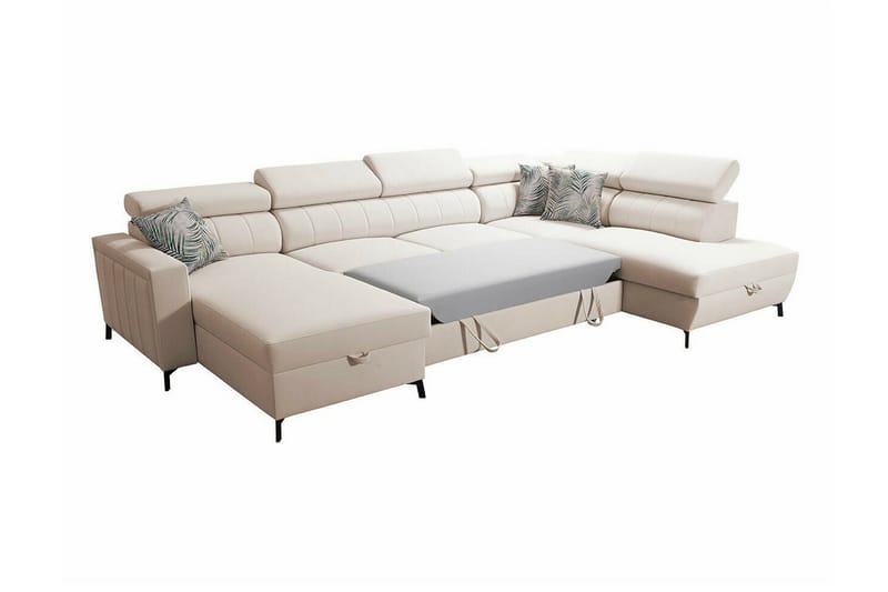 Galbally 5-sits Hörnbäddsoffa NO_BRAND Dark brown - Huonekalut - Sohva - Vuodesohva