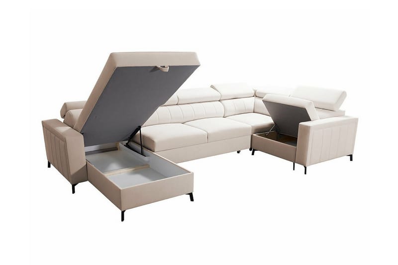 Galbally 5-sits Hörnbäddsoffa NO_BRAND Dark brown - Huonekalut - Sohva - Vuodesohva