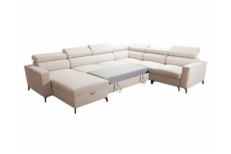 Galbally 5-sits Hörnbäddsoffa NO_BRAND Dark brown - Huonekalut - Sohva - Vuodesohva