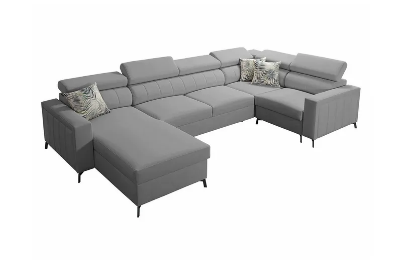 Galbally 5-sits Hörnbäddsoffa NO_BRAND Grey - Huonekalut - Sohva - Vuodesohva