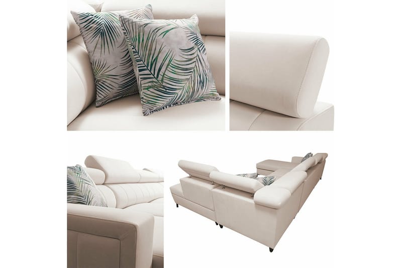 Galbally 5-sits Hörnbäddsoffa NO_BRAND Light grey/Dark grey - Huonekalut - Sohva - Vuodesohva