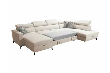 Galbally 5-sits Hörnbäddsoffa Pink - Huonekalut - Sohva - Vuodesohva