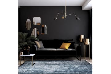 Gonxhe 2-istuttava suorakulmainen vuodesohva 113x179 cm samettia - Musta - Huonekalut - Sohva - Vuodesohva