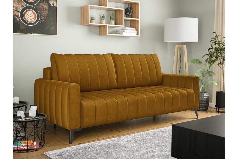 Graystone 2-sits Bäddsoffa NO_BRAND Dark yellow - Huonekalut - Sohva - Vuodesohva