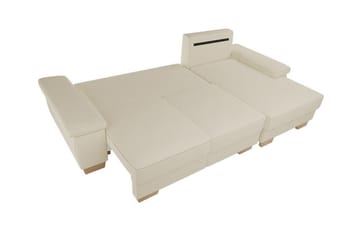 Graystone 3-istuttava oikea kulmavuodesohva 130x193 cm säilytystilalla kankaalla - Harmaa - Huonekalut - Sohva - Vuodesohva