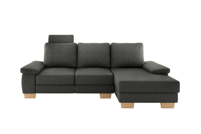 Graystone 3-istuttava oikea kulmavuodesohva 130x193 cm säilytystilalla kankaalla, Harmaa