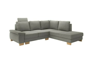 Graystone 3-istuttava oikeanpuoleinen l-mallinen kulmavuodesohva 130x203 cm säilytystilalla kankainen - Harmaa - Huonekalut - Sohva - Vuodesohva