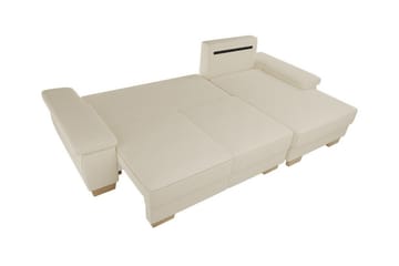 Graystone 3-istuttava vasen kulmavuodesohva 130x193 cm säilytyksellä kankaana - Harmaa - Huonekalut - Sohva - Vuodesohva