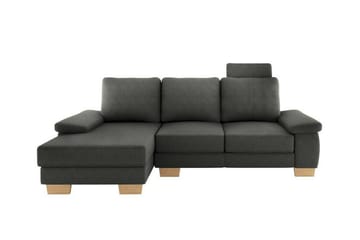 Graystone 3-istuttava vasen kulmavuodesohva 130x193 cm säilytyksellä kankaana - Harmaa - Huonekalut - Sohva - Vuodesohva
